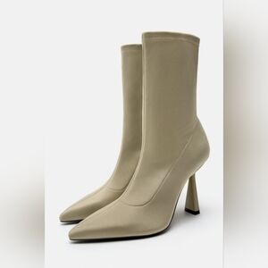 ZARA HEELED STRETCH ANKLE BOOTS